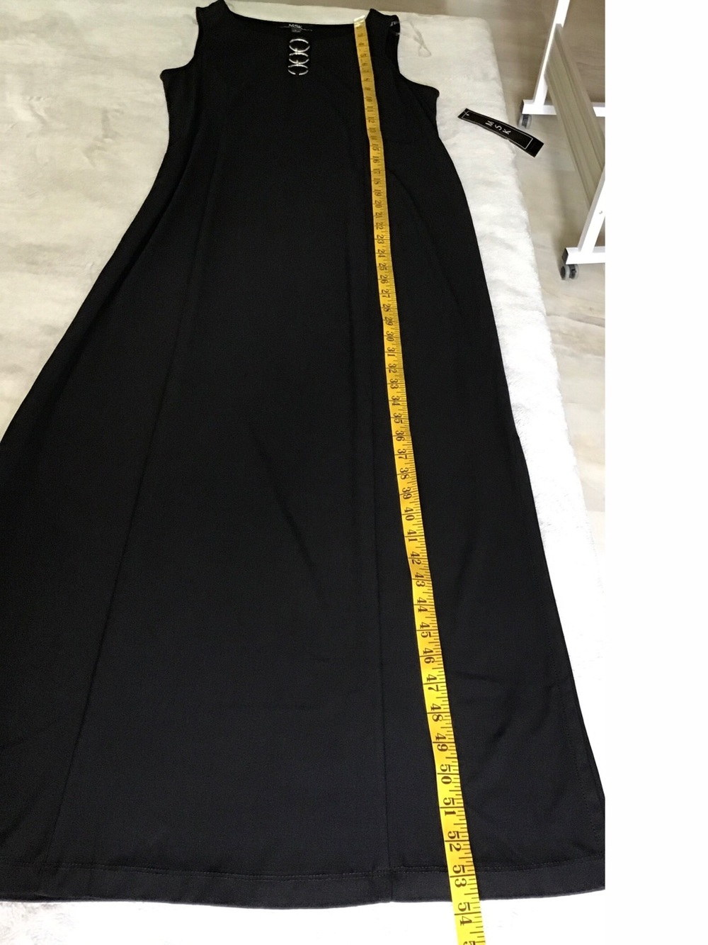 MSK Black Sleeveless Maxi Dress with Three Metal Rings - Picture 7 of 9